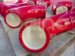 Pipe à manche en céramique industrielle revêtue d'une doublure en céramique d'aluminium